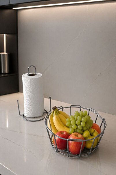 Edora Home Σετ 2 τεμαχίων Ματ ασημί χάρτινη θήκη για χαρτοπετσέτες με στήριγμ...