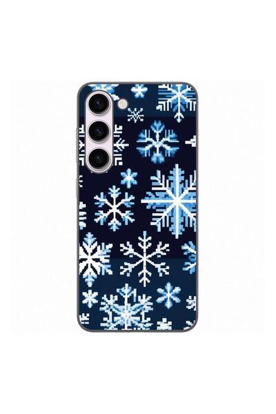 OEM Калъф, съвместим със Samsung Galaxy S23, силиконов гел TPU, с шарка Пиксе...