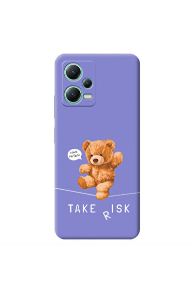 Other Xiaomi Redmi Note 12 Pro 5G Take risk Purple Colored Silicone TPU Θήκη