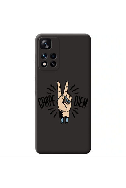 Other Xiaomi Redmi Note 11 Pro 5G Carpe Two Diem Black Colored Silicone TPU Θήκη