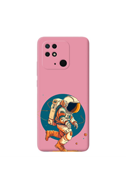 Other Xiaomi Redmi 10C Run Space Pink Colored Silicone TPU Θήκη