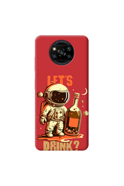 Other Xiaomi Poco X3 /X3 Pro Lets drink Red Colored Silicone TPU Θήκη