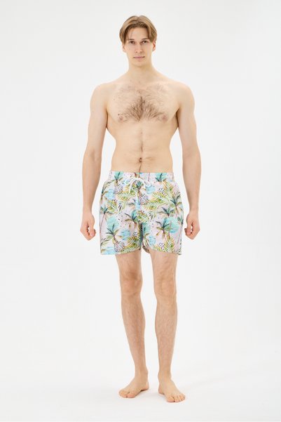Adesline Men's Swim Shorts with 3 Pockets and Lining