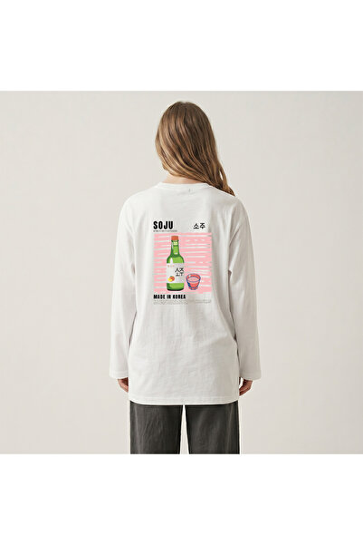 Grafftee Clothing Nubarco White Oversize Wide Cut Long Sleeve 100% Cotton Sum...
