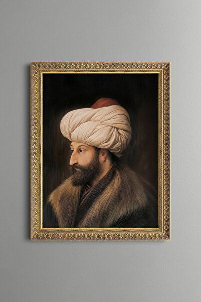 epiqart صورة السلطان محمد الفاتح - لوحة منقوشة عتيقة الطراز - نموذج رفيع