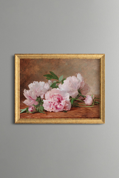 epiqart Peonies - Vintage Patterned Painting - Fine Model