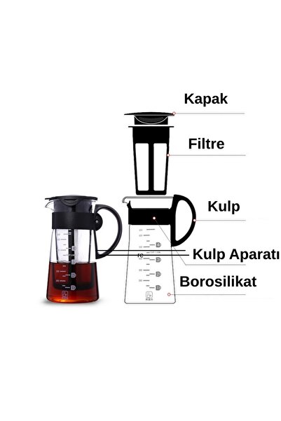 HUBBYCHEF Soğuk Kahve Demleme Sürahisi - Cold Brew 650 ml