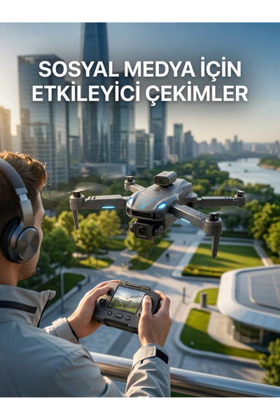 Mey İthalat ® Katlanabilir Profesyonel Görünümlü Kamera Drone