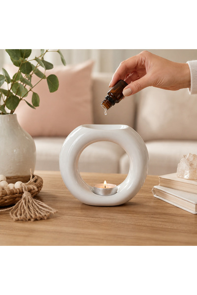 Lara Karma Aura Halka Seramik Buhurdanlık | Modern Dekoratif Buhurdanlık ve T...