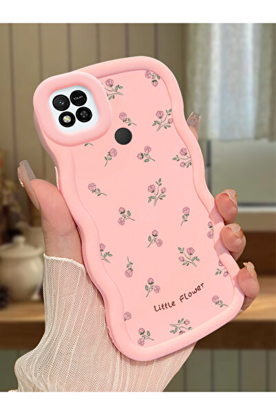 PATTERNOVA Redmi 9C/10A Uyumlu Düz renk basit küçük çiçek kılıf, tam koruma k...