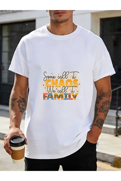 12 Teknoloji 180G T-Shirt "Some Chaos We Call It Family" - Perfect for Holida...