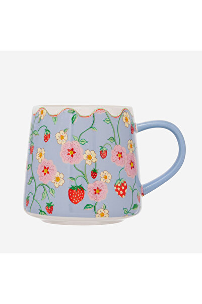 CATH KIDSTON Strawberry Blue Stoneware Mug 340 ml