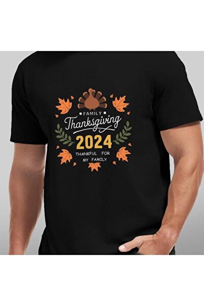 12 Teknoloji تي شيرت صيفي بأكمام قصيرة للرجال من 2024 Family Thanksgiving