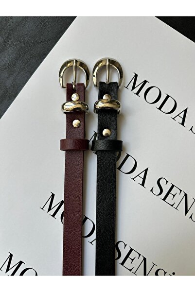 LİA KEMER Set of 2 Buckle Classic Silver Model Women's Belt Waist Belt Jacket...
