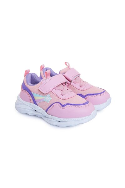 ebebek Hello Baby HelloBaby Kız Bebek Spor Ayakkabı Yıldız Baskılı Cırt Bantlı