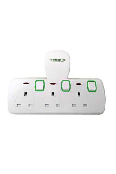 Terminatör Terminator Socket Multi Way Adaptor + Switch TMA 573T