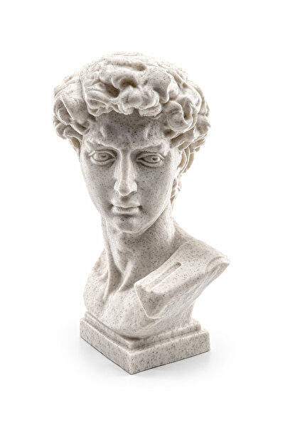 Form 3D Michelangelo David 3D Baskı Dekoratif Büst 19 cm – Klasik Sanat Figürü
