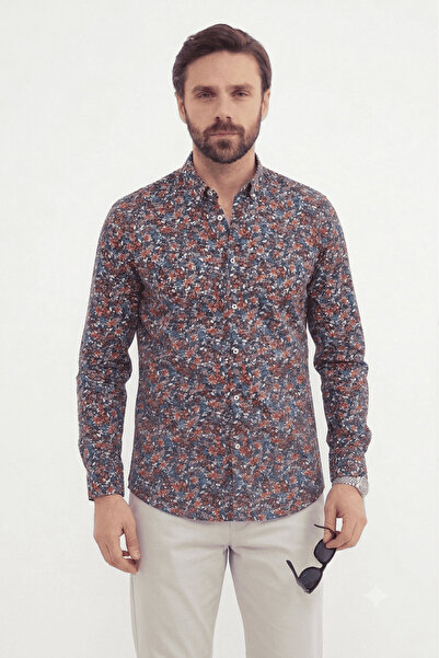 Fulla Moda Floral Patterned Regular Fit Shirt