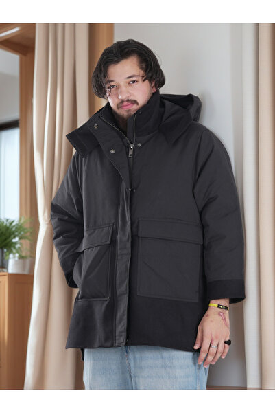 Finelook Men's Hooded Winter Parka Jacket – Windproof Insulated Long Coat wit...