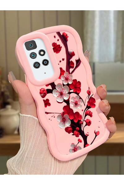 Hontinga Redmi 10 2022 Compatible Case Camera Protector Pink Silicone Couple ...