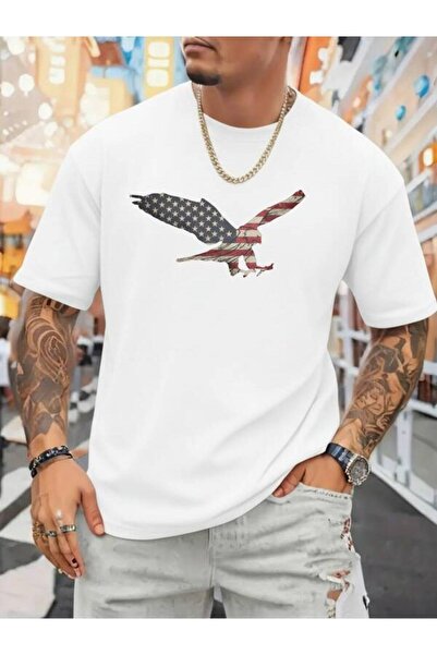 LİNA06 Men's Fashionable Pure Cotton T-shirt, Suitable Fitness and Sports, Tr...