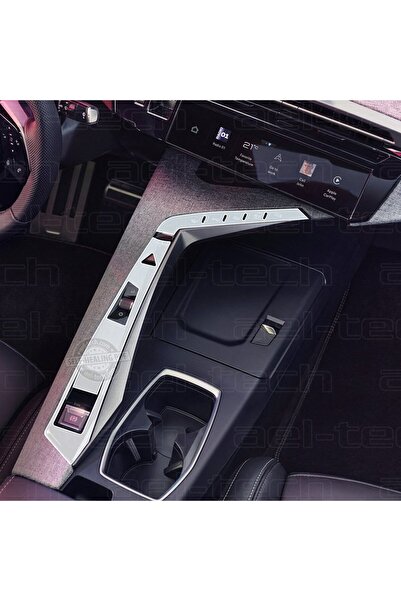 Oroel Peugeot 5008 Compatible Gear Shift Surround Piano Black Tpu Protector S...