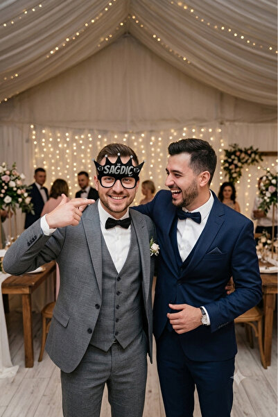 Atlas Lab Nedime Sağdıç İkili Parti Gözlüğü Bride To Be Düğün Fotoğraf Çekim Aksesuarı 1'er Adet