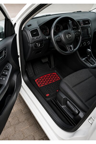 GR-Dizayn VOLKSWAGEN POLO 2008-2017 UNİVERSAL HAVUZLU PASPAS TAKIMI (KIRMIZI)