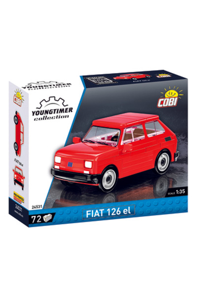 Generic Brand Set de constructie Fiat 126 el, 72 klocki, multicolor, 1:35