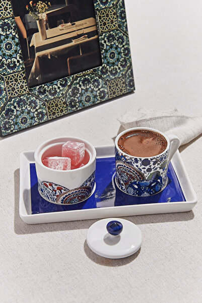 Paşabahçe Iznik Plates Turkish Coffee Set