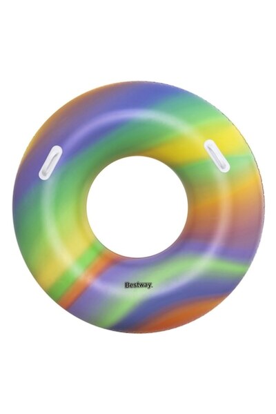 BESTWAY Colac gonflabil, cu mânere, Diametru 119 cm, 12 ani+, Curcubeu