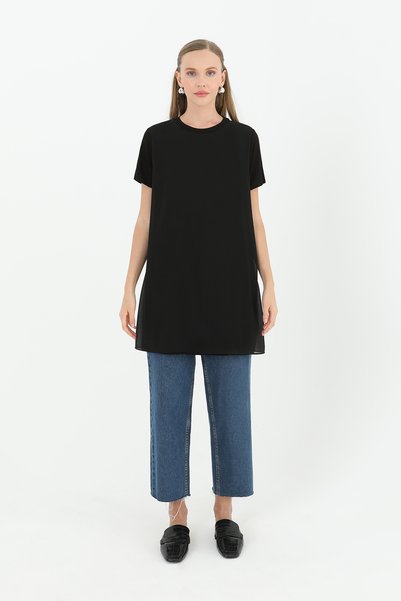 diğer0101 Kadın Basic Uzun T - Shirt