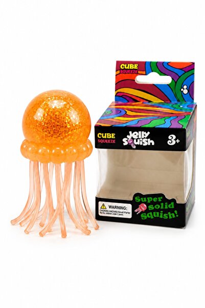 DAT Jellyfish Squishy Toy Glitter Stress Relief Stretchy Tentacle Squeeze Bal...