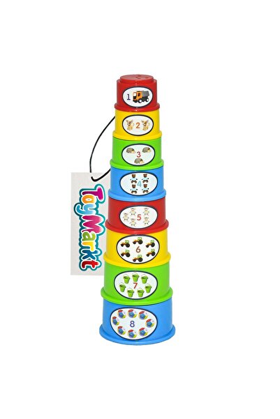 ToyMarkt Βρεφική Εκπαιδευτική Πυραμίδα με 8 Αριθμούς Ύψος 23εκ. 941101