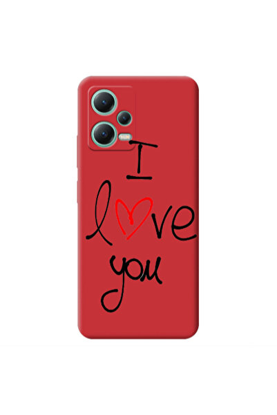 Other Xiaomi Redmi Note 12 Pro 5G i love you Red Colored Silicone TPU Θήκη