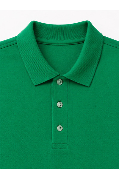 ALBBEK Men's Polo Neck T-Shirt 100% Cotton Green Regular Fit