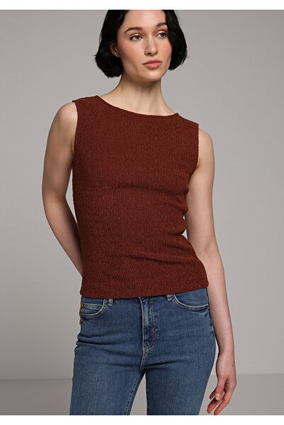 Colin's Slim Fit Sleeveless Women's Brown Tank Top