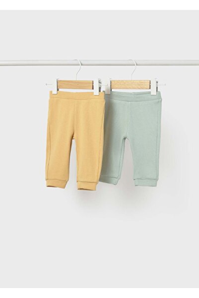 MAYORAL Newborn Baby Double Sweatpants Green