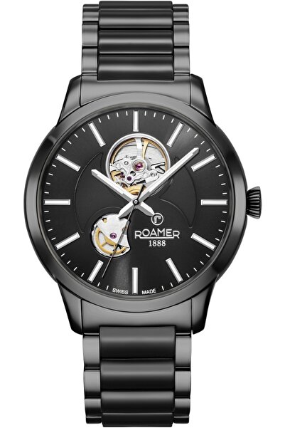 Roamer Ceas bărbătesc 672661 40 55 60, negru, clasic, cu inimă decupată