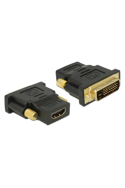 DELOCK αντάπτορας DVI 24+1 σε HDMI 65466, 4K, gold-plated, μαύρος