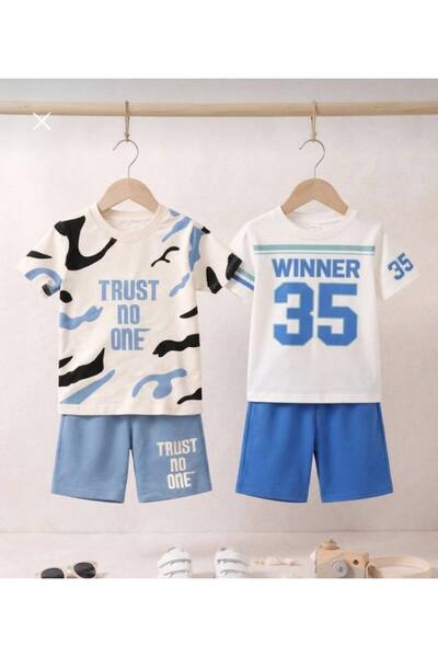 Milanlı Kids Boy's 2-Piece Cotton Summer Set
