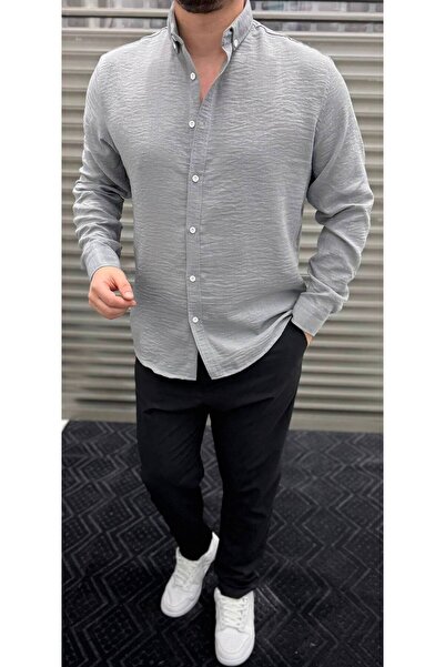 Thebomb Men's Linen Look Cotton Shirt - The2780423