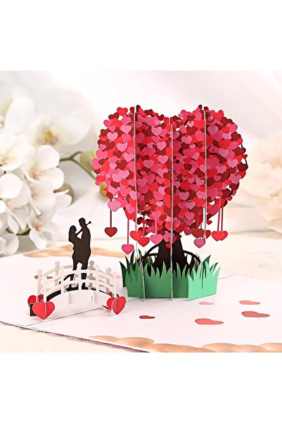 Arabest 3D Pop Up Greeting Card,Love Tree Design,1 Card 1 Envelope 1 Small Ca...