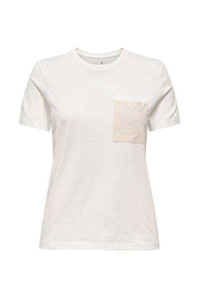 ONLY Дамска тениска Onlenja Life White 15369258