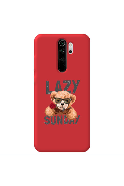 Other Xiaomi Redmi Note 8 Pro Lazy sunday Red Colored Silicone TPU Θήκη