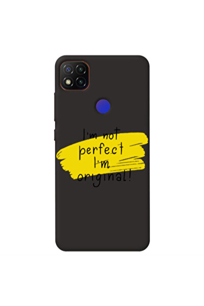 Other Xiaomi Redmi 9c I m not perfect Black Colored Silicone TPU Θήκη