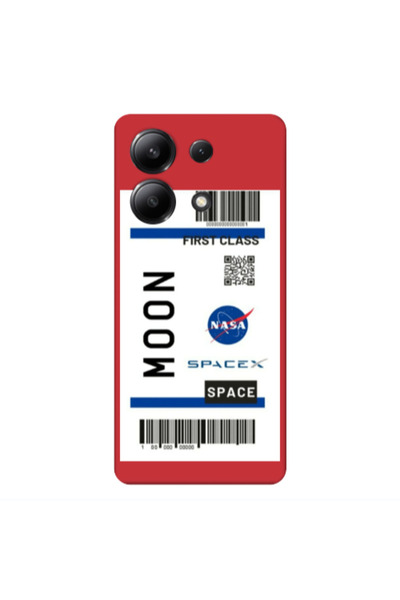 Other Xiaomi Redmi Note 13 4G Moon spacex Red Colored Silicone TPU Θήκη