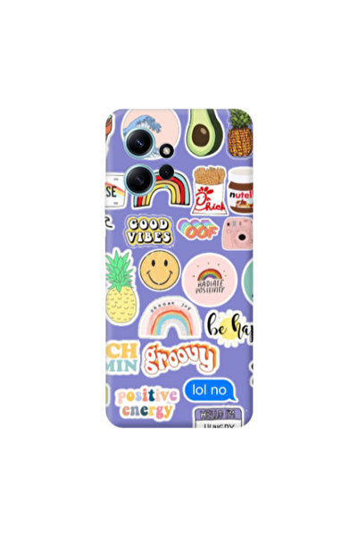 Other Xiaomi Redmi Note 12 4G Good vibes Purple Colored Silicone TPU Θήκη