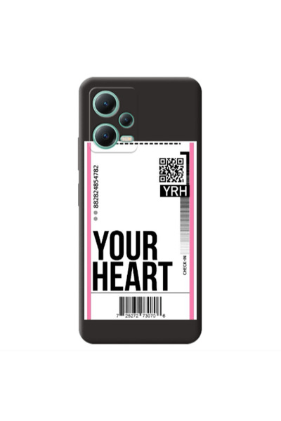 Other Xiaomi Redmi Note 12 Pro 5G Your Heart YRH Black Colored Silicone TPU Θήκη