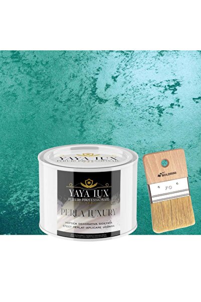 YaYa Color Vopsea Decorativă Perla Luxury Verde Inchis 0,5L cu fulgi perlați ...